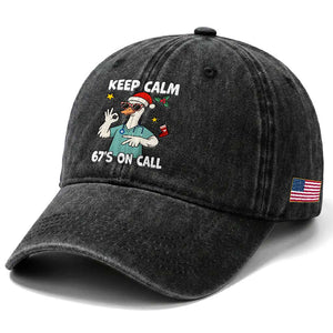 67 Six Seven Goose Nurse Christmas Meme Washed Cotton Baseball Cap TS14 Print Your Wear