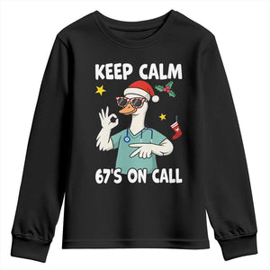 67 Six Seven Goose Nurse Christmas Meme Youth Sweatshirt TS14 Black Print Your Wear