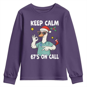 67 Six Seven Goose Nurse Christmas Meme Youth Sweatshirt TS14 Purple Print Your Wear