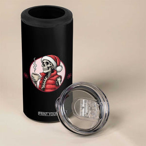 Funny Skeleton Christmas 4 in 1 Can Cooler Tumbler Ho Ho Hold Your Breath Radiolocy Dept TS14 Print Your Wear