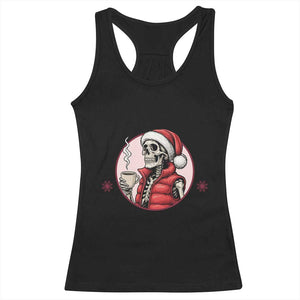 Funny Skeleton Christmas Racerback Tank Top Ho Ho Hold Your Breath Radiolocy Dept - Print Your Wear