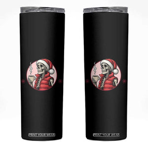 Funny Skeleton Christmas Skinny Tumbler Ho Ho Hold Your Breath Radiolocy Dept TS14 Black Print Your Wear