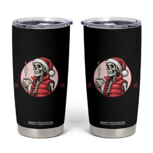 Funny Skeleton Christmas Tumbler Cup Ho Ho Hold Your Breath Radiolocy Dept TS14 Black Print Your Wear