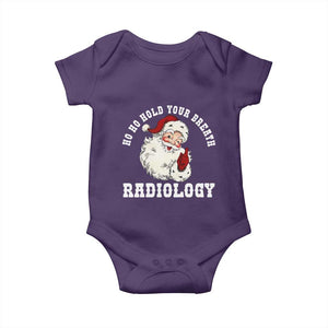 Funny Santa Christmas Baby Onesie Ho Ho Hold Your Breath Radiolocy Dept TS14 Purple Print Your Wear
