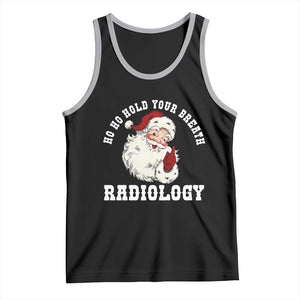 Funny Santa Christmas Tank Top Ho Ho Hold Your Breath Radiolocy Dept TS14 Black Athletic Heather Print Your Wear