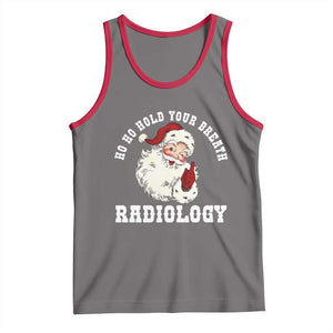 Funny Santa Christmas Tank Top Ho Ho Hold Your Breath Radiolocy Dept TS14 Deep Heather Red Print Your Wear