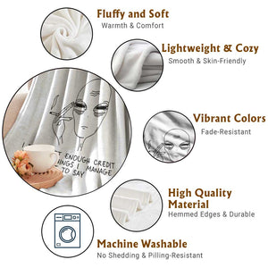 I Do Not Get Enough Credit For The Things I Manage Not To Say Throw Blanket Funny Alien Smoking Sarcastic Adult Humor TS14 Print Your Wear