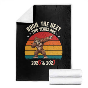 67 New Year Throw Blanket Funny Six Seven Bruh Bigfoot Meme TS14 Black Print Your Wear