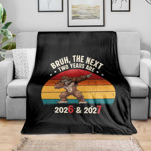67 New Year Throw Blanket Funny Six Seven Bruh Bigfoot Meme TS14 Print Your Wear