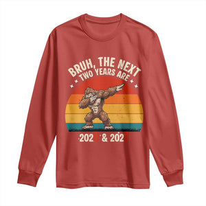 67 New Year Long Sleeve Shirt Funny Six Seven Bruh Bigfoot Meme TS14 Red Print Your Wear
