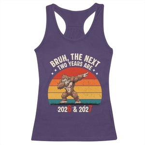 67 New Year Racerback Tank Top Funny Six Seven Bruh Bigfoot Meme TS14 Purple Print Your Wear