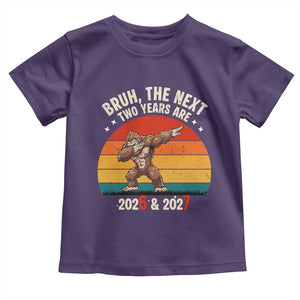 67 New Year Toddler T Shirt Funny Six Seven Bruh Bigfoot Meme TS14 Purple Print Your Wear