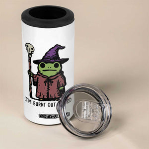 I Am Burnt Out M'lord 4 in 1 Can Cooler Tumbler Funny Wizard Frog Meme TS14 Print Your Wear