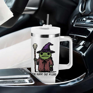I Am Burnt Out M'lord Tumbler With Handle Funny Wizard Frog Meme TS14 Print Your Wear