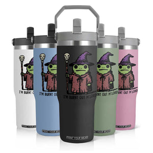 I Am Burnt Out M'lord Flip Straw Tumbler Funny Wizard Frog Meme TS14 Print Your Wear