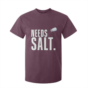 Needs Salt T Shirt For Kid Funny Cooking Baking Foodie TS14 Maroon Print Your Wear