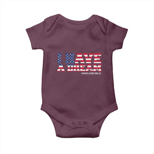 Martin Luther King Jr Baby Onesie Black History African American TS14 Maroon Print Your Wear