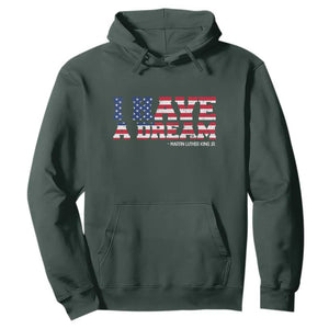 Martin Luther King Jr Hoodie Black History African American TS14 Dark Forest Green Print Your Wear