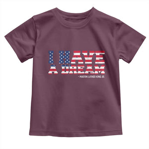 Martin Luther King Jr Toddler T Shirt Black History African American TS14 Maroon Print Your Wear
