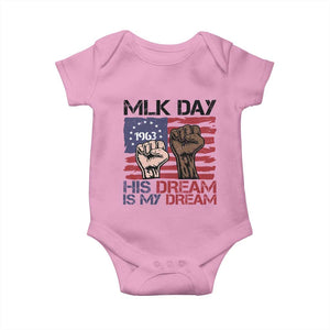 His Dream is My Dream Baby Onesie Martin Luther King Jr MLK Day TS14 Light Pink Print Your Wear