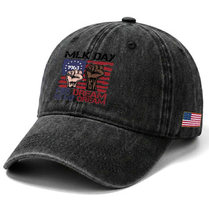His Dream is My Dream Washed Cotton Baseball Cap Martin Luther King Jr MLK Day TS14 Print Your Wear