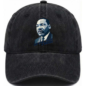Martin Luther King Jr Washed Cotton Baseball Cap We Still Have A Dream TS14 Washed Cap Universal Fit Black Print Your Wear