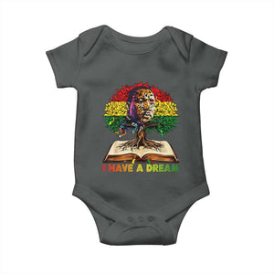 Martin Luther King Jr Baby Onesie Black History Month Melanin African TS14 Dark Heather Print Your Wear