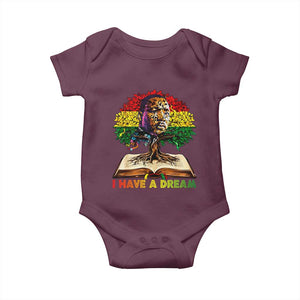 Martin Luther King Jr Baby Onesie Black History Month Melanin African TS14 Maroon Print Your Wear