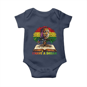 Martin Luther King Jr Baby Onesie Black History Month Melanin African TS14 Navy Print Your Wear