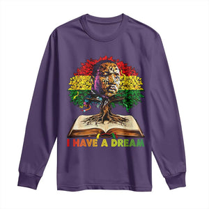 Martin Luther King Jr Long Sleeve Shirt Black History Month Melanin African TS14 Purple Print Your Wear