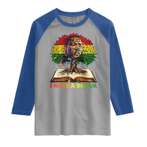 Martin Luther King Jr Raglan Shirt Black History Month Melanin African TS14 Sport Gray Royal Print Your Wear