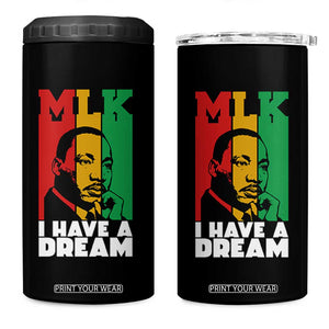 Martin Luther King Jr 4 in 1 Can Cooler Tumbler I Have Dream MLK Quote TS14 One Size: 16 oz Black Print Your Wear