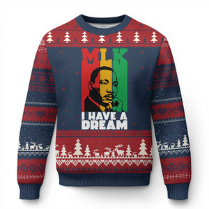 Martin Luther King Jr Ugly Christmas Sweater I Have Dream MLK Quote TS14 Navy Red Print Your Wear