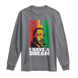 Martin Luther King Jr Long Sleeve Shirt I Have Dream MLK Quote TS14 Charcoal Print Your Wear