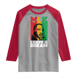 Martin Luther King Jr Raglan Shirt I Have Dream MLK Quote TS14 Sport Gray Red Print Your Wear