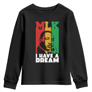 Martin Luther King Jr Youth Sweatshirt I Have Dream MLK Quote TS14 Black Print Your Wear
