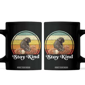 Punch Mokey Coffee Mug Viral Trend Baby Monkey Stay Kind TS14 Black Print Your Wear