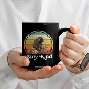 Punch Mokey Coffee Mug Viral Trend Baby Monkey Stay Kind TS14 Print Your Wear