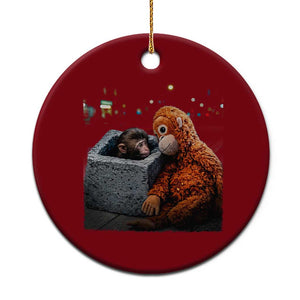 Punch Mokey Ceramic Ornament Viral Trend Baby Monkey Streets Meme TS14 1pc Red Print Your Wear