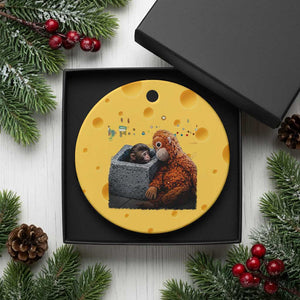 Punch Mokey Ceramic Ornament Viral Trend Baby Monkey Streets Meme TS14 1pc Yellow Cheese Print Your Wear