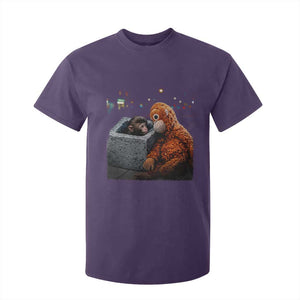 Punch Mokey T Shirt For Kid Viral Trend Baby Monkey Streets Meme TS14 Purple Print Your Wear