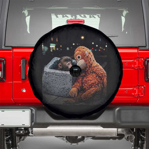 Punch Mokey Spare Tire Cover Viral Trend Baby Monkey Streets Meme TS14 Black Print Your Wear