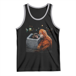 Punch Mokey Tank Top Viral Trend Baby Monkey Streets Meme TS14 Black Athletic Heather Print Your Wear