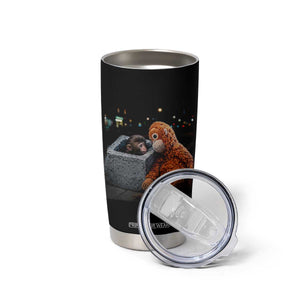 Punch Mokey Tumbler Cup Viral Trend Baby Monkey Streets Meme TS14 Print Your Wear