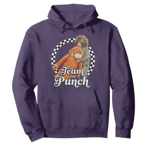 Punch Mokey Hoodie Baby Monkey And Plush Toy Viral Trend TS14 Purple Print Your Wear