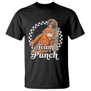 Punch Mokey T Shirt Baby Monkey And Plush Toy Viral Trend TS14 Black Print Your Wear