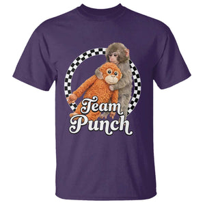 Punch Mokey T Shirt Baby Monkey And Plush Toy Viral Trend TS14 Purple Print Your Wear