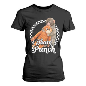 Punch Mokey T Shirt For Women Baby Monkey And Plush Toy Viral Trend TS14 Black Print Your Wear