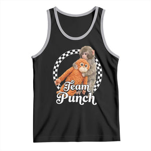 Punch Mokey Tank Top Baby Monkey And Plush Toy Viral Trend TS14 Black Athletic Heather Print Your Wear