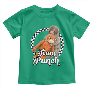 Punch Mokey Toddler T Shirt Baby Monkey And Plush Toy Viral Trend TS14 Irish Green Print Your Wear